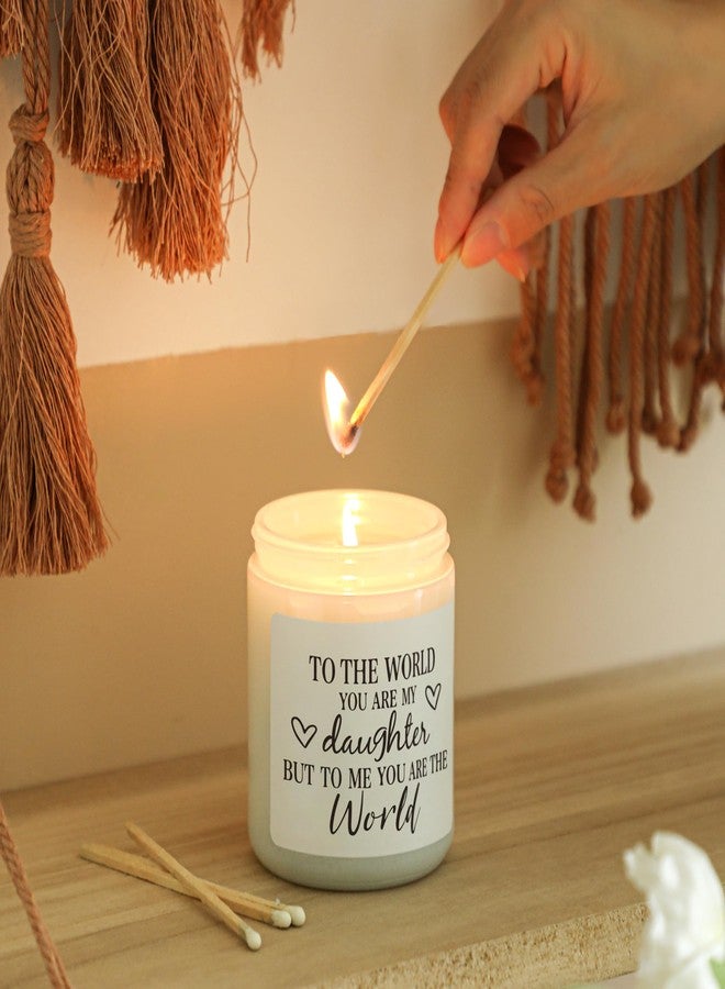KORMMCO Daughter Christmas Gifts from Mom, You are My World Candle Gifts, Unique Daughter Gift from Mom, Lavender Scented Candle, Mothers Day Graduation Back to School Wedding Bridal Shower Gift - Image 4